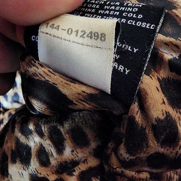 Vintage Y2K Baby Phat Jacket Fur Hooded All Over Print Size XL Rare Black - Picture 12 of 12